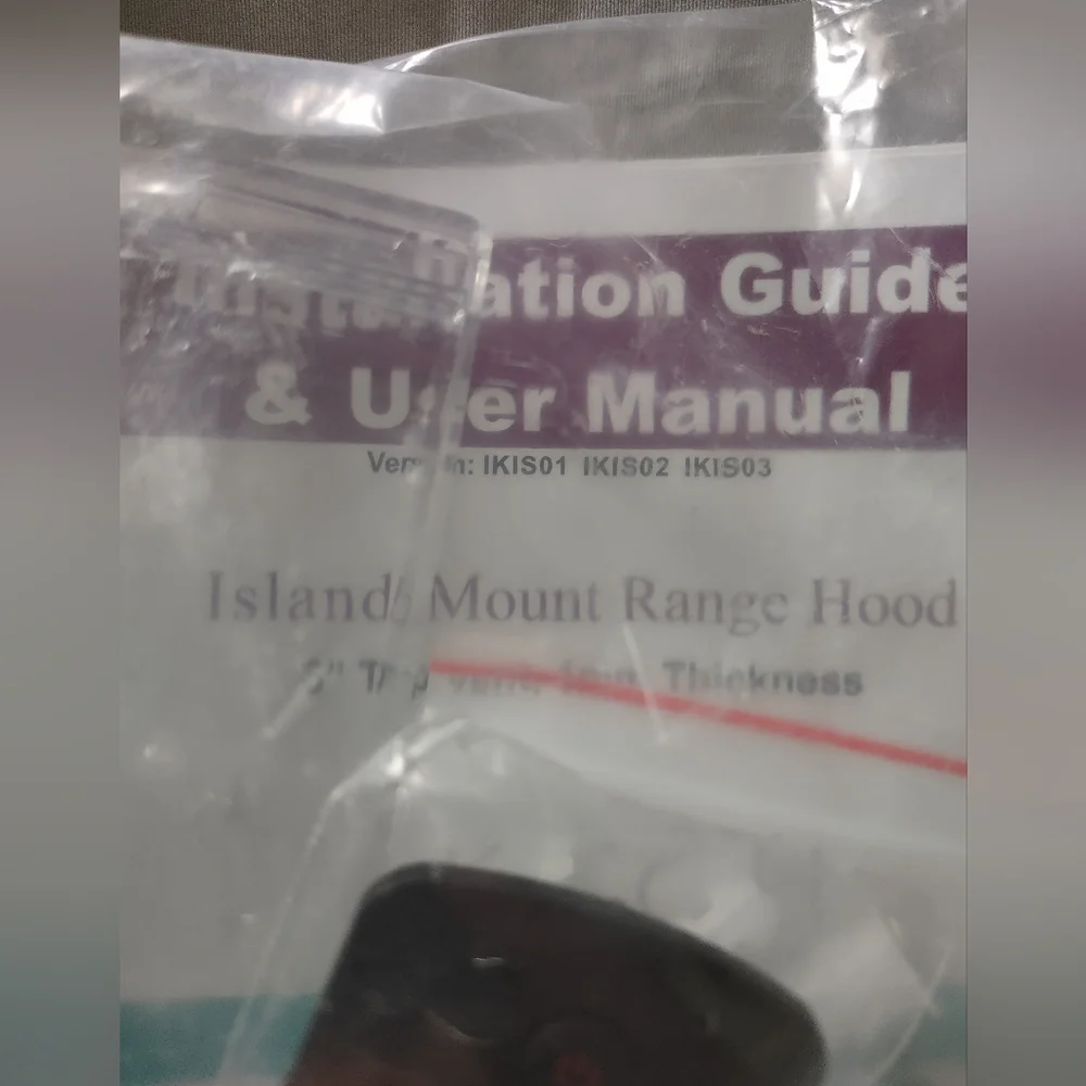 Island Mount Range T-bid Black Remote Control with User Manual and Screws